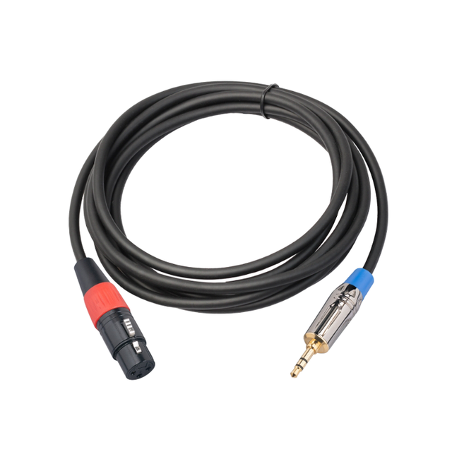 Metal Cased Gold Plated PVC Jacket Double Shielded Stereo TRS 3.5mm Male to 3Pin XLR Female Balanced Microphone Audio Cable