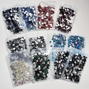 Großhandel SS6 10 12 16 20 30 34 40 50 Crystal AB Strass Flatback Nagel Kristall Stein Glas Strass für DIY Handwerk