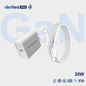 Kit Chargeur TKT 20W Portable Intelligent pour Téléphone avec Câble USB-C à Charge Rapide GaN PD, Adaptateur Secteur US pour Téléphone et Appareil Photo - Product Image 1