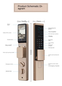 Nouvelle serrure de porte intelligente 2025 étanche avec reconnaissance faciale numérique, application Tuya WiFi, accès sans clé via Cloud, empreinte digitale biométrique et code intelligent - Product Image 3