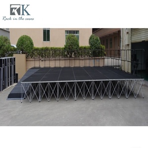 เวทีอลูมิเนียมทรงสี่เหลี่ยมทันสมัย ประกอบง่าย พร้อมราวกั้น สำหรับงานแต่งงาน - Product Image 2