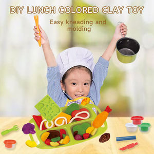 Ensemble de pâte à modeler éducative non toxique et colorée pour enfants, avec outils de modelage pour aliments et repas, pour jeu d'imitation et bricolage - Product Image 2