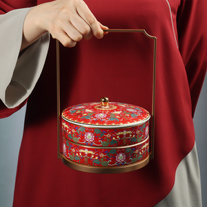 Pioneer <span class=keywords><strong>Craftsman</strong></span> cocina estética cerámica vajilla doble cubierta maleta nuevo chino clásico Dim Sum caja Luna pastel caja postre - Product Image 5