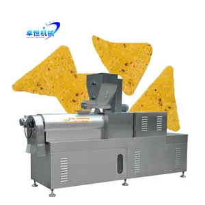 Best selling automatic CE snack fry/frying corn chips bugle tortilla chips processing making machine