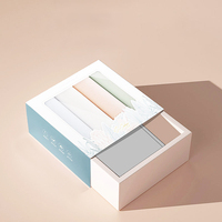 Boîte d'emballage magnétique rigide recyclable avec logo personnalisé et doublure en velours satiné pour bijoux et maquillage, boîte à tiroir personnalisable