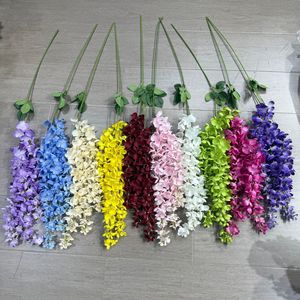Fiori Artificiali di Albizia e <span class=keywords><strong>Glicine</strong></span> a Tre Rami in Seta per Decorazioni Nuziali, Sfondi e Composizioni Floreali Pendenti - Product Image 1