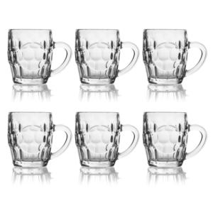 Set di 6 Bicchieri da Birra Excelsa Praga in Vetro Trasparente 12x9,7x8,5 Cm - Product Image 3