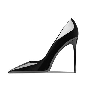 Ingrosso 12cm a punta Stiletto di grandi dimensioni nero per ragazze in vernice Night Club <span class=keywords><strong>scarpe</strong></span> <span class=keywords><strong>con</strong></span> tacchi alti per le donne Sexy 8cm 10cm - Product Image 2