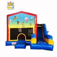 Structure gonflable Bluey avec toboggan aquatique, pour le plaisir familial en plein air et le divertissement des enfants