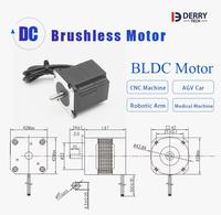 Derry Moteur Brushless Haute Vitesse 4000RPM 30W 50W 78W 105W 24V Nema 17 42MM Aimant Permanent pour Machine CNC Certifié CE