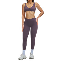 Ensemble de yoga et d'exercice sablée, personnalisable pour la gym, ensemble de sport 2 pièces pour femme, vente chaude