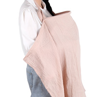 Serviette d'allaitement respirante en coton uni, couverture en mousseline, serviette d'allaitement quatre saisons