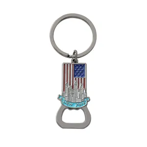 Fashion American Flag Bottle Opener Keychain Pendant United States New York City Opener Keychain