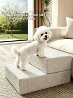 Escalier pour animaux de compagnie à 3 marches, antidérapant, amovible, lavable, rembourré en éponge, portable, pour lit et canapé – Vente chaude