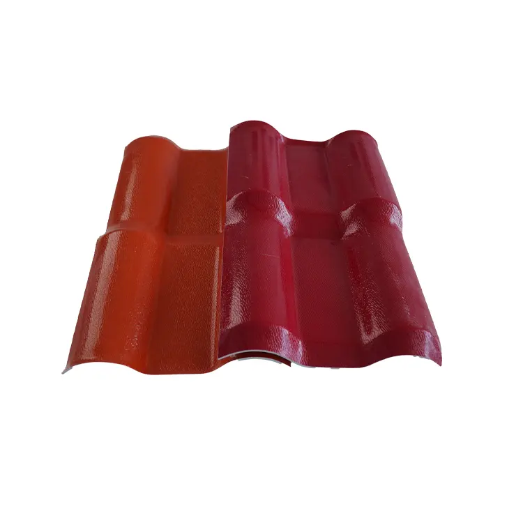Terracotta kırmızı kiremit Asa sentetik reçine Pvc kiremit ikamet için 1050mm