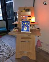 Escritorio Ergonómico de Madera para Oficina, Ajustable en Altura, con Superficie Pintada con Polvo y 18 mm de Grosor