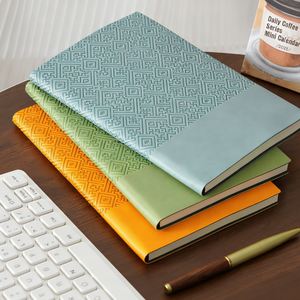 Carnet personnel A5 en cuir PU avec logo personnalisé imprimé, couverture rigide, 100 feuilles, cahiers de journal scolaire - Product Image 1