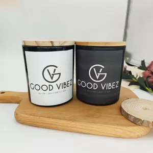 Hot Sale Scented Candles With Wooden Lid Fragrance Candles With Logo