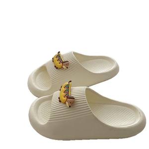 รองเท้าแตะแบบเปิดนิ้วเท้า Evergreen สำหรับผู้หญิง ฤดูใบไม้ร่วง/ฤดูหนาว พื้นหนาสองชั้น ทำจากผ้าขนสัตว์และผ้าฝ้าย กันลื่น - Product Image 1