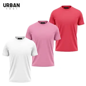 2020 여름 T 셔츠 남성 고품질 o-넥 기본 일반 빈 맞춤 T 셔츠 도매 대량 화이트 핑크 산호 레드