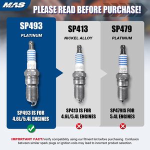 Nouvelle bobine d'allumage MAS DG508, lot de 8, pour moteurs Lincoln Mercury 4.6L avec bougies d'allumage SP493 - Product Image 3
