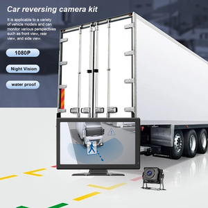 จอภาพติดรถยนต์ขนาด 10.1 นิ้ว IPS หน้าจอสัมผัส บันทึกแบบวนซ้ำ DVR กล้อง 2 ตัว IP68 สำหรับรถยนต์ รถบรรทุก กล้องมองกลางคืน กล้องถอยหลัง ขายส่ง - Product Image 2