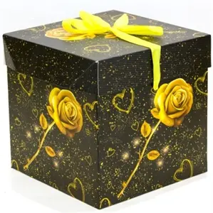 Caja de regalo de cinta de nuevo diseño, paquete de caja transparente para regalo de cumpleaños