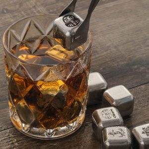 Cubitos de hielo de acero inoxidable 304 más vendidos, juego de piedras enfriadas para vino congelado rápido, whisky, para bares, accesorios de Metal para bebidas de hielo - Product Image 5
