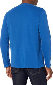 Camisas de manga larga para hombre, 100% algodón, hechas a medida por OEM, de alta calidad, clásicas, color azul claro, de secado rápido, con estampado primaveral. - Product Image 4