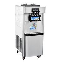 Professionele Commerciële Nieuwe Automatische 3 Smaken Fruit Ijs Maker Softijs Machine Voor Restaurant Melkwinkel