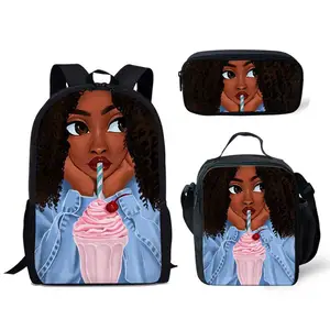 Vendita calda MOQ 1pcs sacchetto di scuola e set sacchetto del pranzo Torna a sacchetto di Scuola Set Zaino Ragazze borsa da viaggio Zainetto mochila