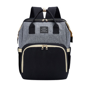 Sac à dos à langer portable et pliable pour bébé, grande capacité, en tissu Oxford, sac de maternité - Product Image 1