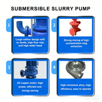Pompe submersible électrique 80ZJQ45-14 pour boues humides avec agitateurs – Pompe à boue submersible