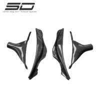 Jupes latérales et prises d'air latérales de garde-boue arrière en fibre de carbone sèche SD de haute qualité pour kit carrosserie style OEM Ferrari SF90, haute performance