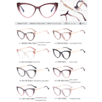 MS 81098 2023 Nouveau TR Cadre Miroir Optique Mode Cat Eye Lunettes Anti-Lumière Bleue Lunettes Peut Être Personnalisé Logo