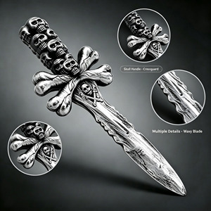 Juguetes de Armas Frías al por Mayor, Espada Pirata de Plástico PE de 34 cm, Réplica Segura y sin Filo, Accesorio de Disfraz para Halloween - Product Image 3