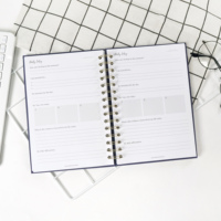 Carnet de notes en papier kraft personnalisé Journal planificateur livre couverture en lin Journal de croissance personnalisé ma vie Journal d'affirmation de gratitude