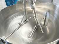 Marmite de cuisson industrielle la plus vendue en acier inoxydable 304 pour sauces et bouillons, à vapeur, à huile thermique, avec pompe de cuisson planétaire entièrement automatique