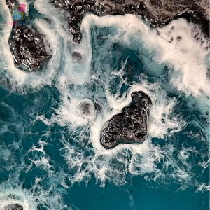 Pittura su ordinazione 3D fatta a mano della resina di cristallo liquido della parete astratta arte Geode della resina epossidica arte murali <span class=keywords><strong>per</strong></span> <span class=keywords><strong>il</strong></span> <span class=keywords><strong>soggiorno</strong></span> - Product Image 2
