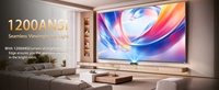 Proyector 4K UST de Triple Láser de Alcance Ultracorto, Smart TV con Licencia de Google-TV, Cine en Casa, 1200ANSI, Alto Lumen