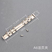 A5/A6 Metallring binder mit 6 Ring feilen Clips Factory Thumb Tack Book Binding Plate Metall zubehör