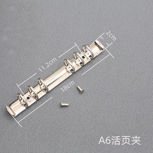 A5/A6サイズ メタルリングバインダー 6穴 ファイルクリップ付き 工場直販 画鋲式製本プレート 金属アクセサリー - Product Image 6