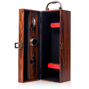 Cá Nhân Sang Trọng Da Rượu Vang Hộp Quà Tặng Chai Duy Nhất Bao Bì Rượu Vang Hộp Với Phụ Kiện Cho Chai Rượu Vang - Product Image 4