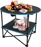 2023 WOQI Offre Spéciale Table pliante Portable d'extérieur ultralégère Table ronde pliante multifonctionnelle de Camping