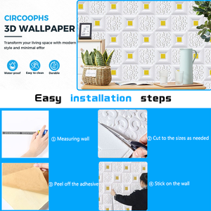 Moderne, heiß begehrte, wasserdichte Schaumstoff-Selbstklebende 3D-Tapete zum Abziehen und Aufkleben – Wandsticker für die Inneneinrichtung und moderne Wanddekoration - Product Image 2