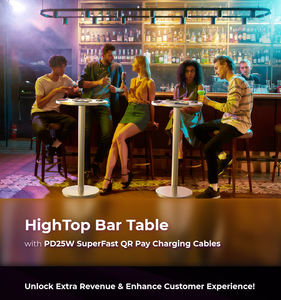 Station de recharge de téléphones portables Y2 Power GEM Super Fast avec 4 câbles de recharge 2-en-1 à code QR - Product Image 2