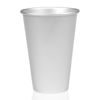 Vaso Reutilizable de Aluminio Plateado para Fiestas, Campamentos y Actividades al Aire Libre, Ecológico, Ligero, Estilo Clásico, con Logotipo que Cambia de Color