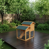 Grand Poulailler Moderne en Bois Écologique et Durable, Design Luxe Imprimé, pour Poules et Volailles, Idéal pour Jardin et Ferme