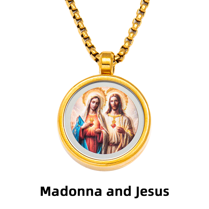 Madonna et Jésus-Camée en or