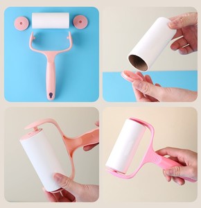 Manual Lint Roller With Adhesive Paper Roll For Clothes 6in <b>Plastic</b> Handle Pink Yellow Blue Teal <b>Color</b> Options - Product Image 6